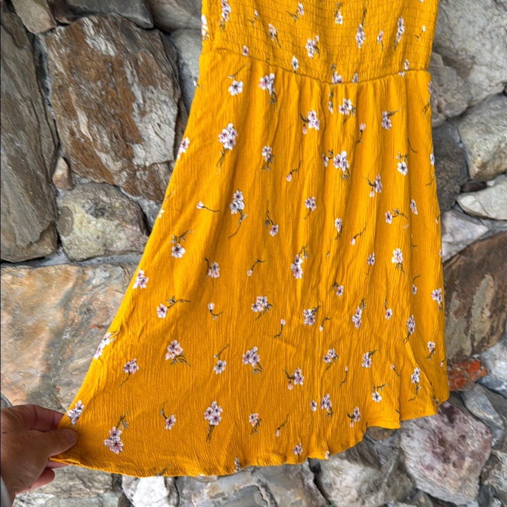 Gypsies & Moondust Yellow Smocked Strapless Sundress Women’s XS - Picture 7 of 13